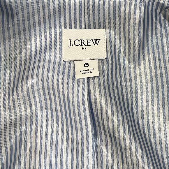 J Crew Original School Boy Blazer Womens 6 Navy Blue Gold Button Wool Blend - Picture 6 of 7